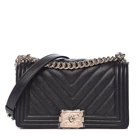 chanel boy flap wallet caviar